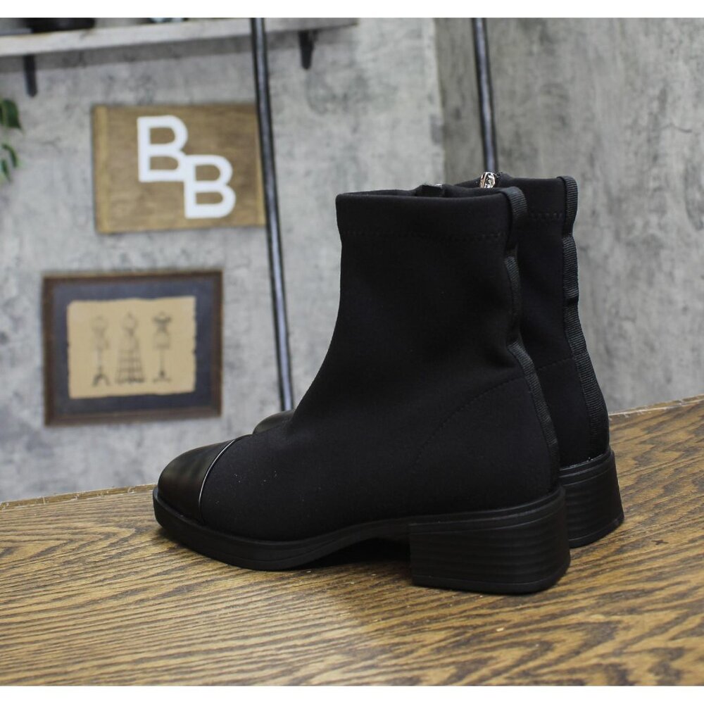 NWT Aerosoles Womens DIMMI Ankle Bootie DIMMI Black Stretch Fabric 6M - Picture 9 of 14